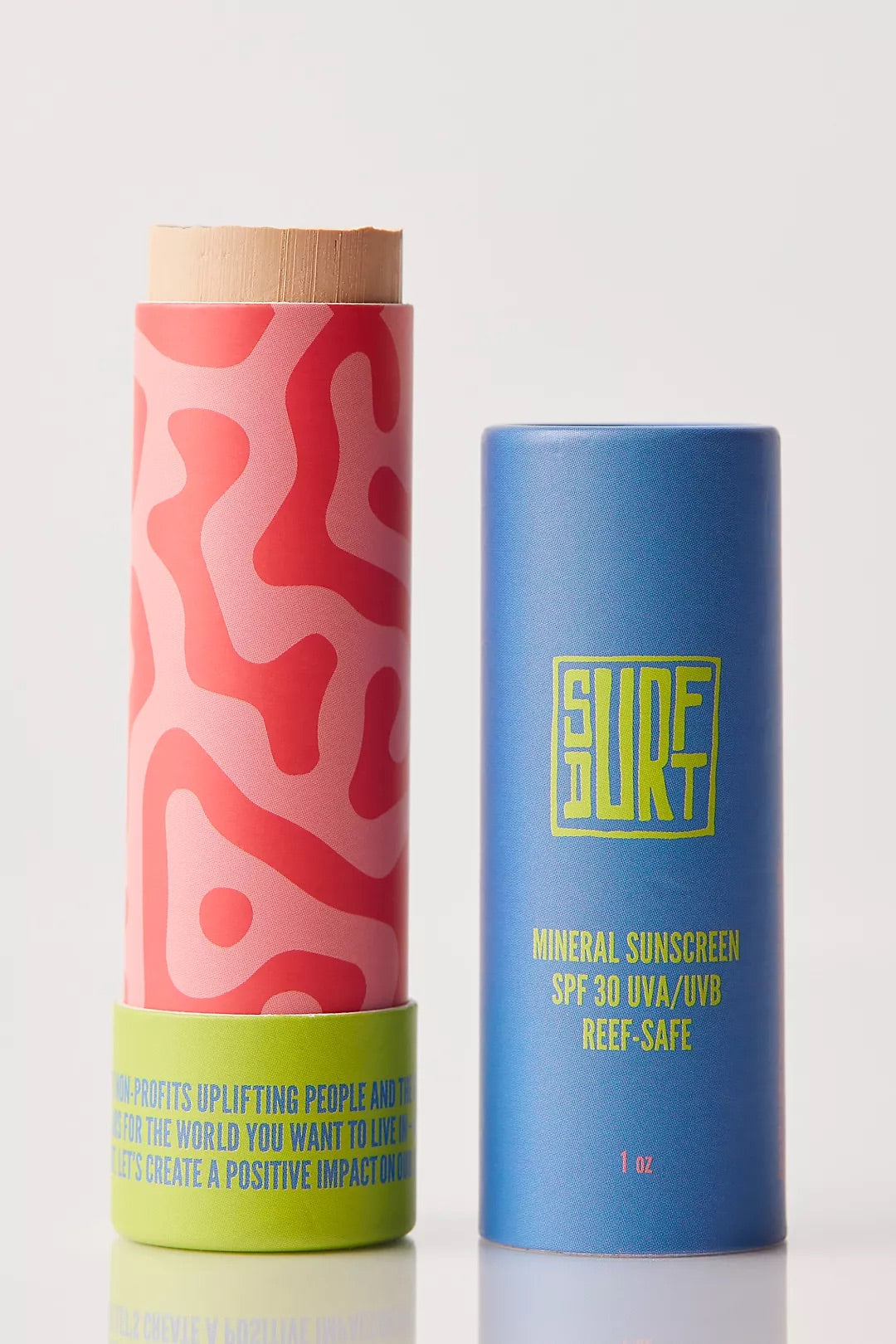 Package design for SurfDurt Mineral Sunscreen Stick, Light